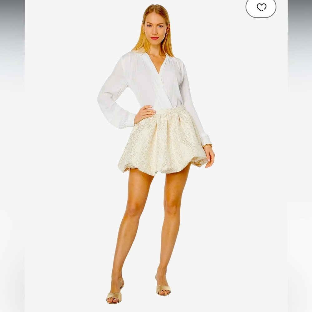 Lilly Pulitzer Leah Animal Print Gold Metallic Mini Skirt NWT Size 10